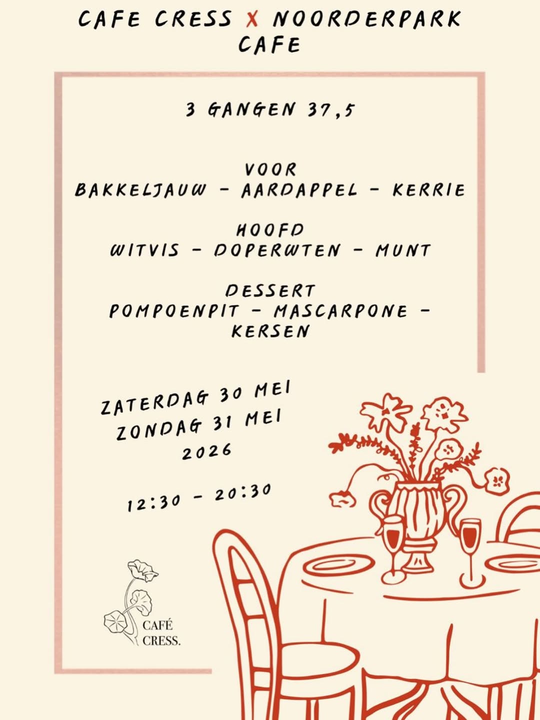 Kom dineren in het park ❤️